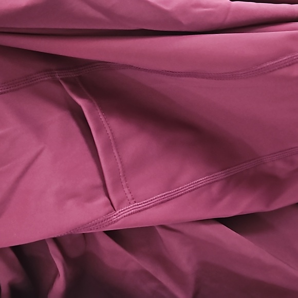 Halara corset active dress size Medium Dark Berry red pocket mini Fall color - Picture 5 of 7